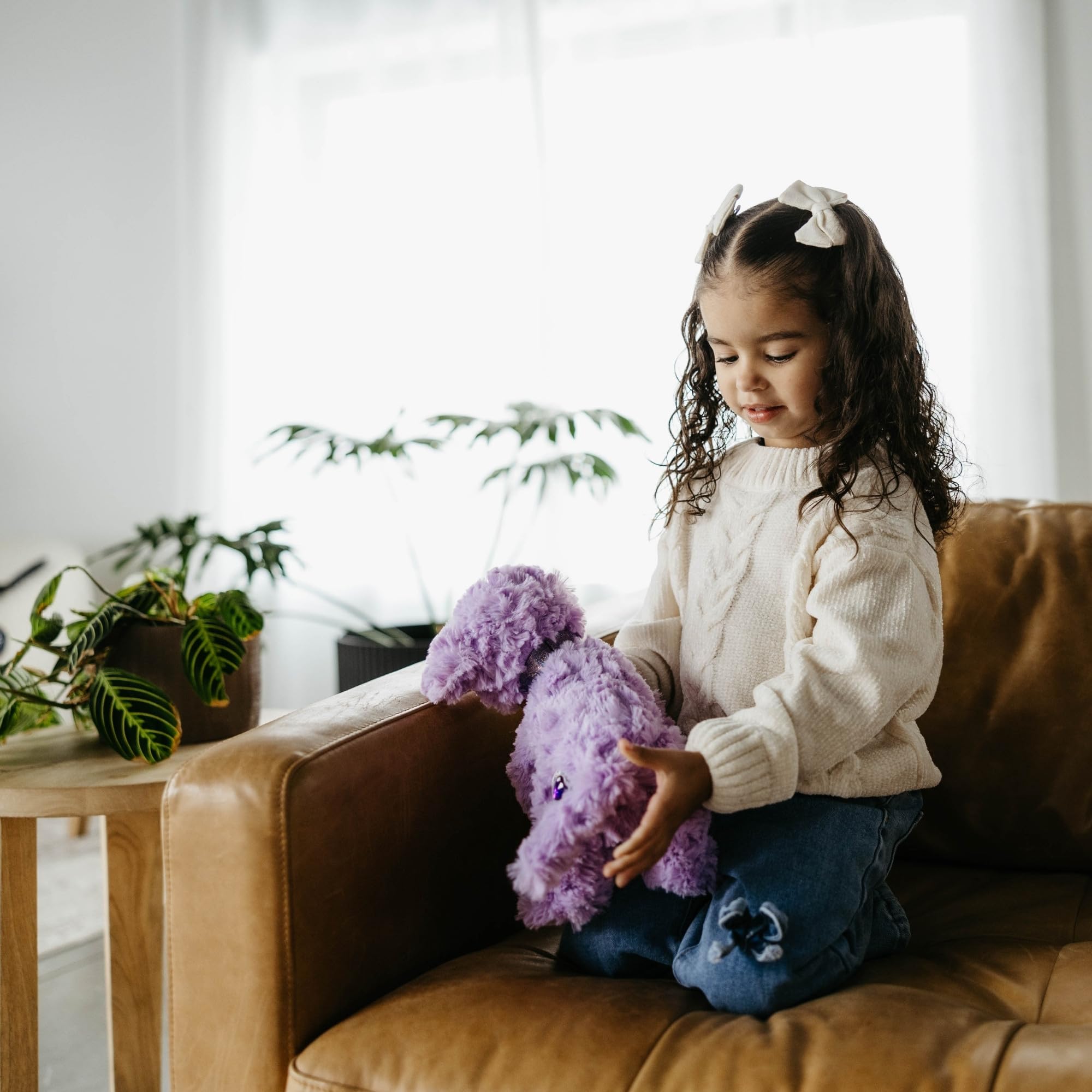 Soft & Cuddly Scruffy Dog Plush Toy - 9 Inch Purple Stuffed Animal, Perfect Gift for Girls & Kids | Great for Birthday Presents, Nursery Decor & Comfort Companions