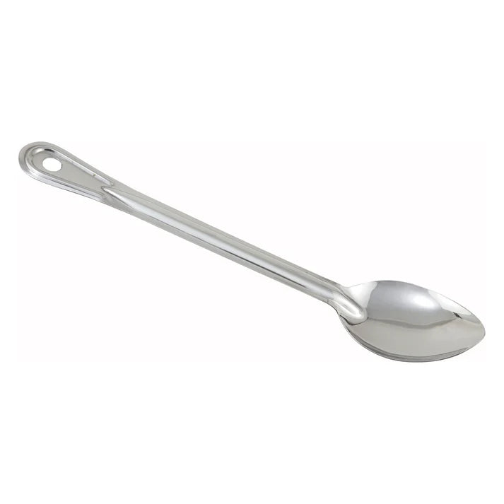 Winco 18-Inch Stainless Steel Solid Basting Spoon - Commercial Grade Kitchen Utensil for Cooking, Baking & BBQ - Perfect for Sauces, Soups & Large Pots