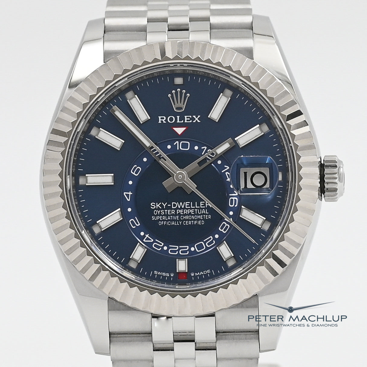 Rolex Sky-Dweller 42mm Blue Dial Stainless Steel Watch 2025 Model - Luxury Timepiece for Business Travel & Aviation Enthusiasts