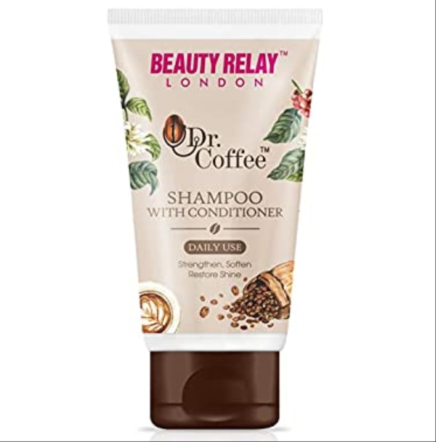 Beauty Relay London Dr. Coffee Shampoo & Conditioner Set - 200ml for Hair Growth & Scalp Care | Perfect for Dry, Damaged Hair at Home or Salon Use