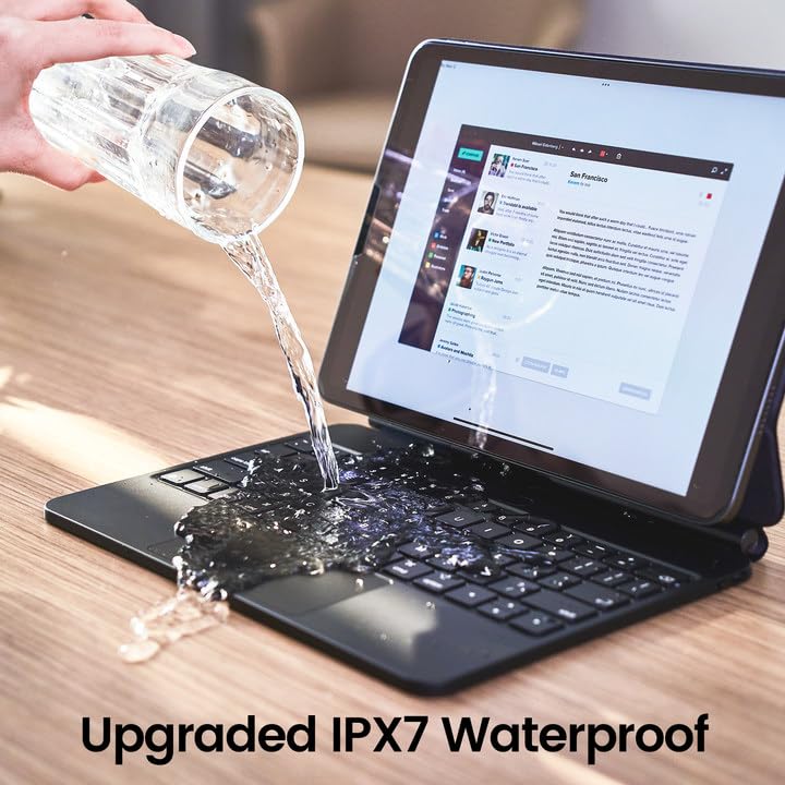 APPS2Car Magnetic Bluetooth Keyboard Case with Floating Stand for iPad Pro 12.9 (6th/5th/4th/3rd Gen) - Slim & Durable Protective Cover - Perfect for Work, Travel & Home Office