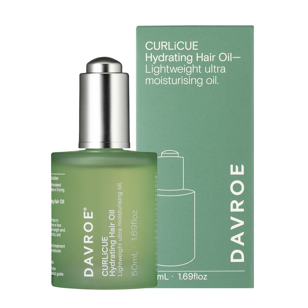 Davroe CurliCue Hydrating Hair Oil for Curly Hair - 50ml Moisturizing Treatment for Dry, Frizzy Hair - Perfect for Daily Hydration & Styling