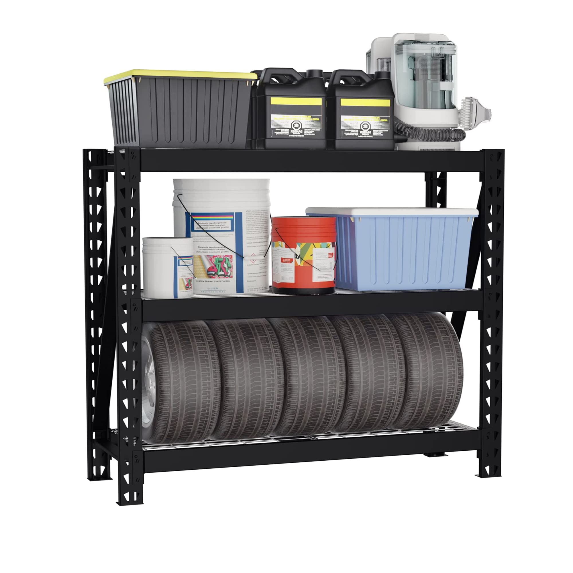 Heavy Duty 3-Tier Garage Shelving Unit - WORKPRO 5400 LBS Capacity Metal Storage Rack, 50