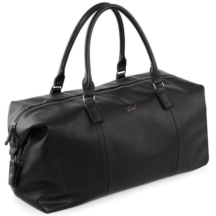 Carnaby Of London Embossed Monogram Weekend Duffle Bag - Stylish Travel & Gym Bag for Men & Women