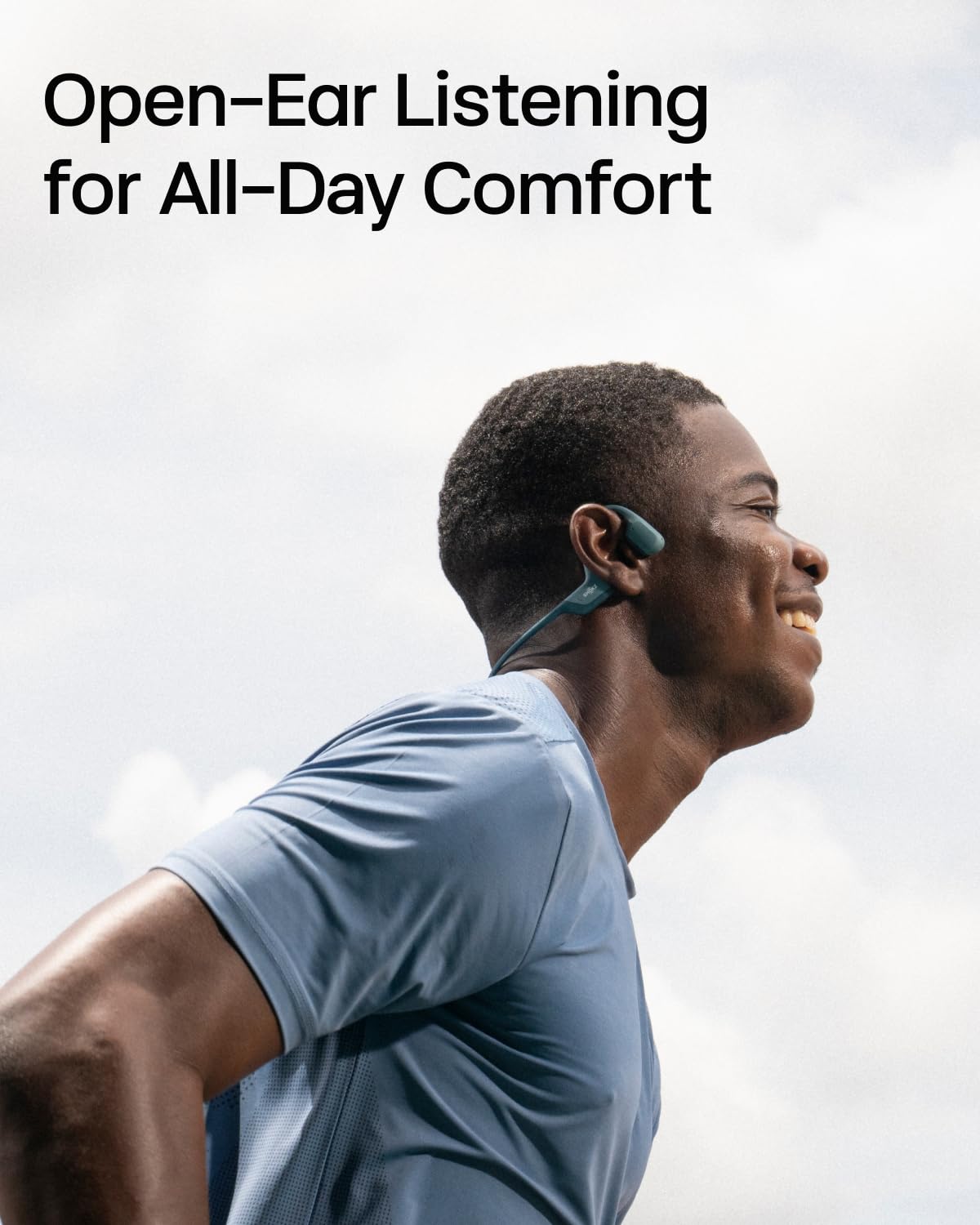 SHOKZ OpenRun Pro Open-Ear Bluetooth Bone Conduction Headphones - Sweatproof Wireless Sport Earphones for Running, Cycling & Workouts with Premium Bass & Built-in Mic - Perfect for Gym, Outdoor Activities & Commuting