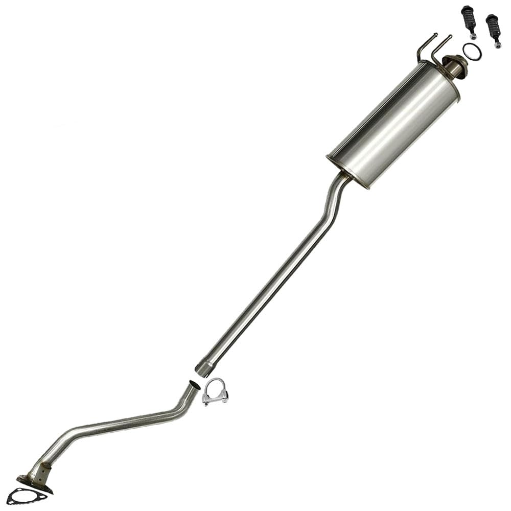 Stainless Steel Exhaust Resonator Pipe for Honda Civic 2001-2005 1.7L | Direct Fit Replacement Part with Gasket & Clamp | Improves Engine Performance & Sound | Perfect for Car Enthusiasts & DIY Mechanics