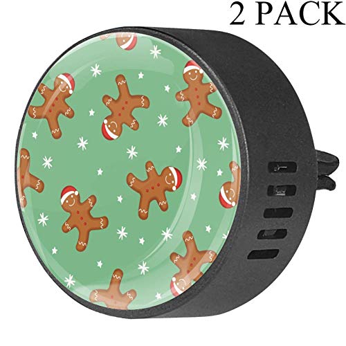 Gingerbread Man Car Air Freshener Diffuser - Christmas Scented Vent Clip for Car, Office, Home & Bathroom | Ocean Breeze Fragrance | Perfect for Holiday Decor & Gift Giving