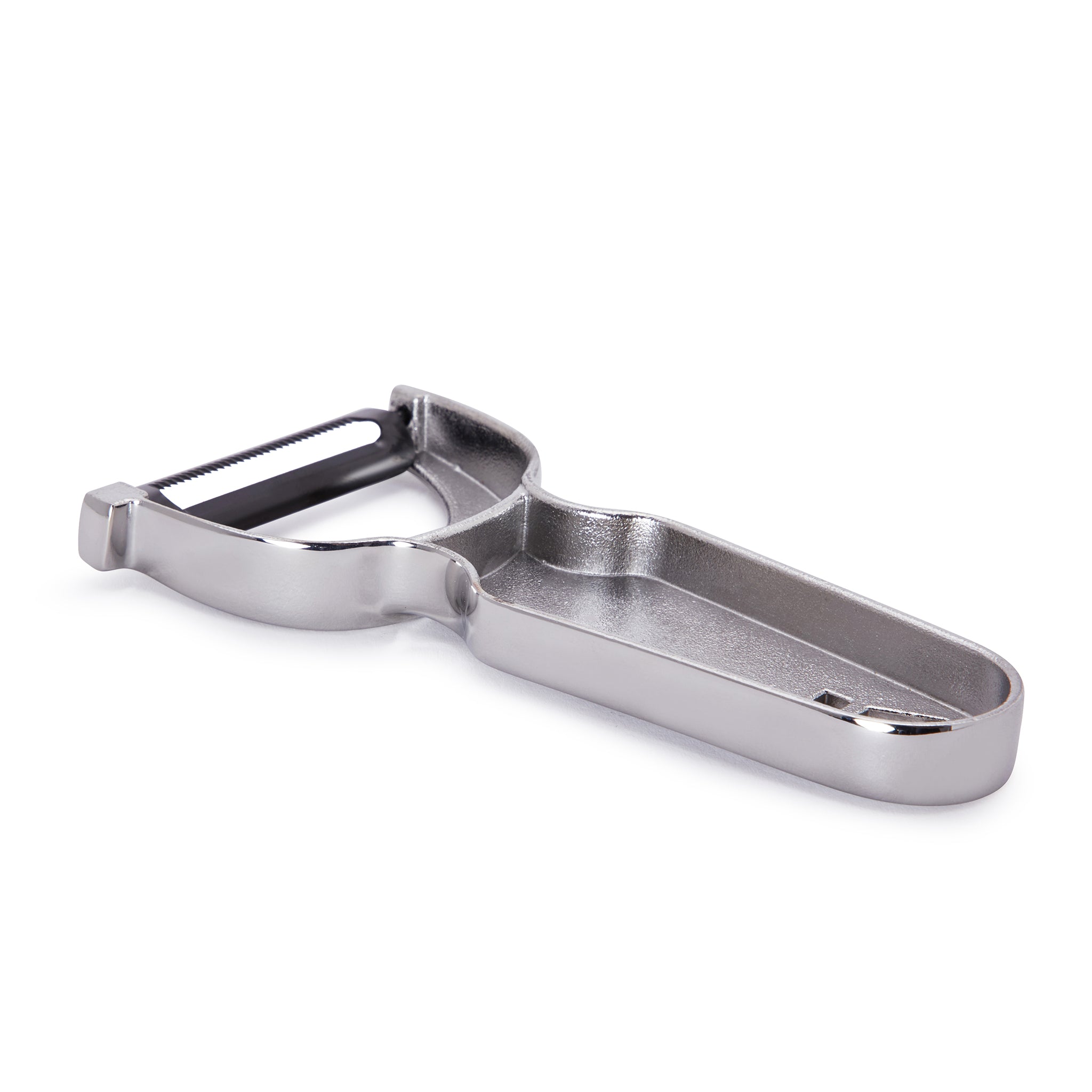 BUSWELL® Stainless Steel Serrated Cast Metal Peeler - Professional Kitchen Tool for Peeling Fruits and Vegetables