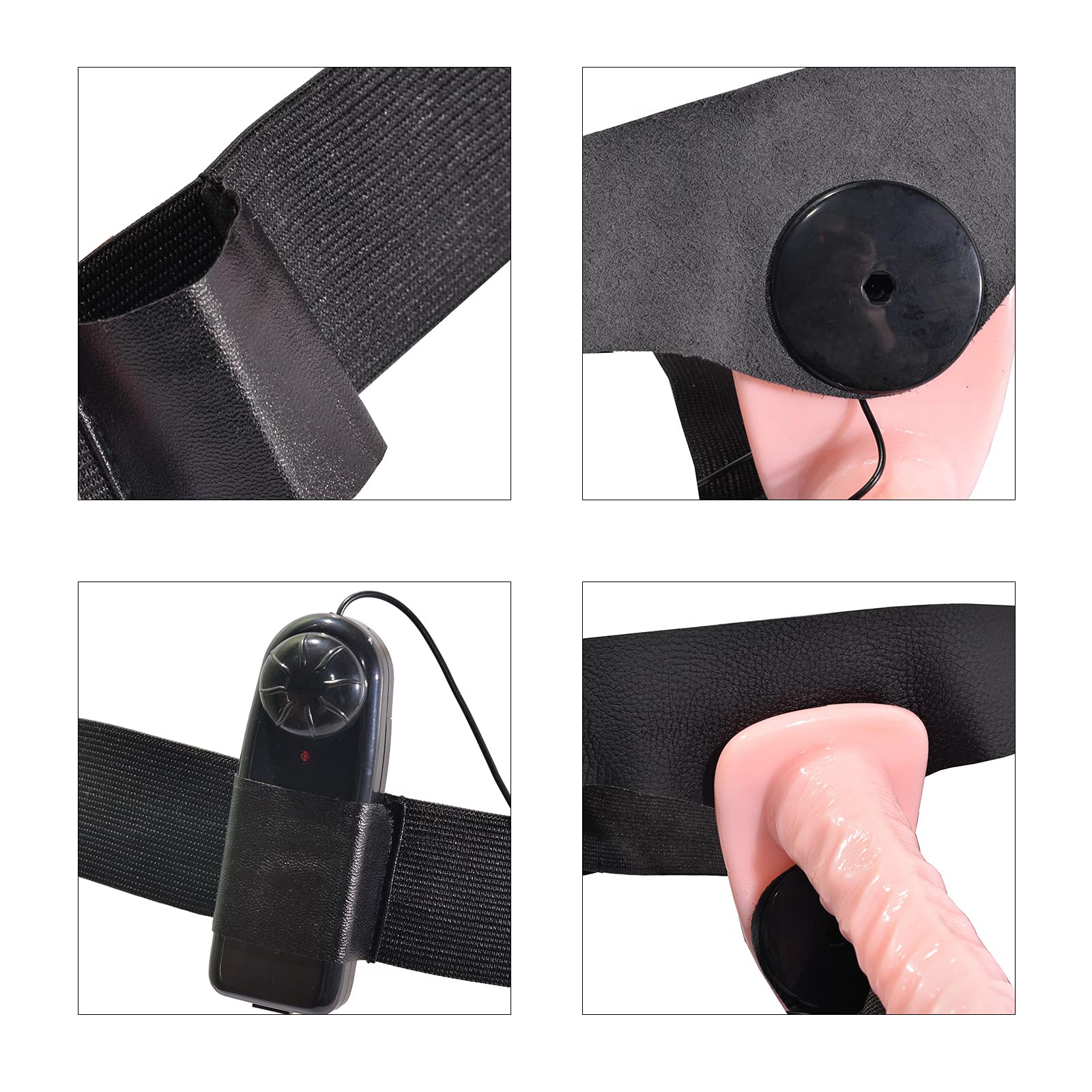 Realistic Vibrating Strap-On Dildo with Adjustable Harness - Wearable Lesbian Sex Toy for Women, Couples & Solo Play (Beige) | Perfect for Couples Intimacy, BDSM Exploration & Female Masturbation