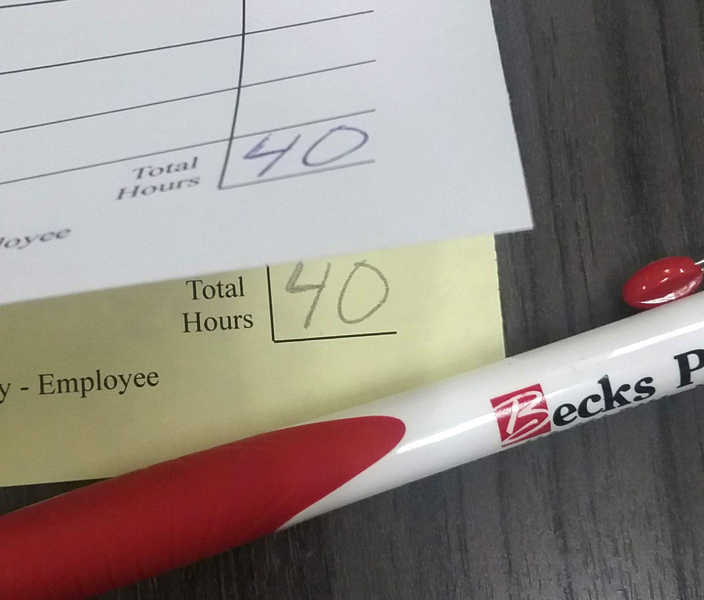 100 Pack Weekly Time Sheets on 2-Part Carbonless Paper - Perfect for Employee Hours Tracking, Payroll Management & Small Business Office Use