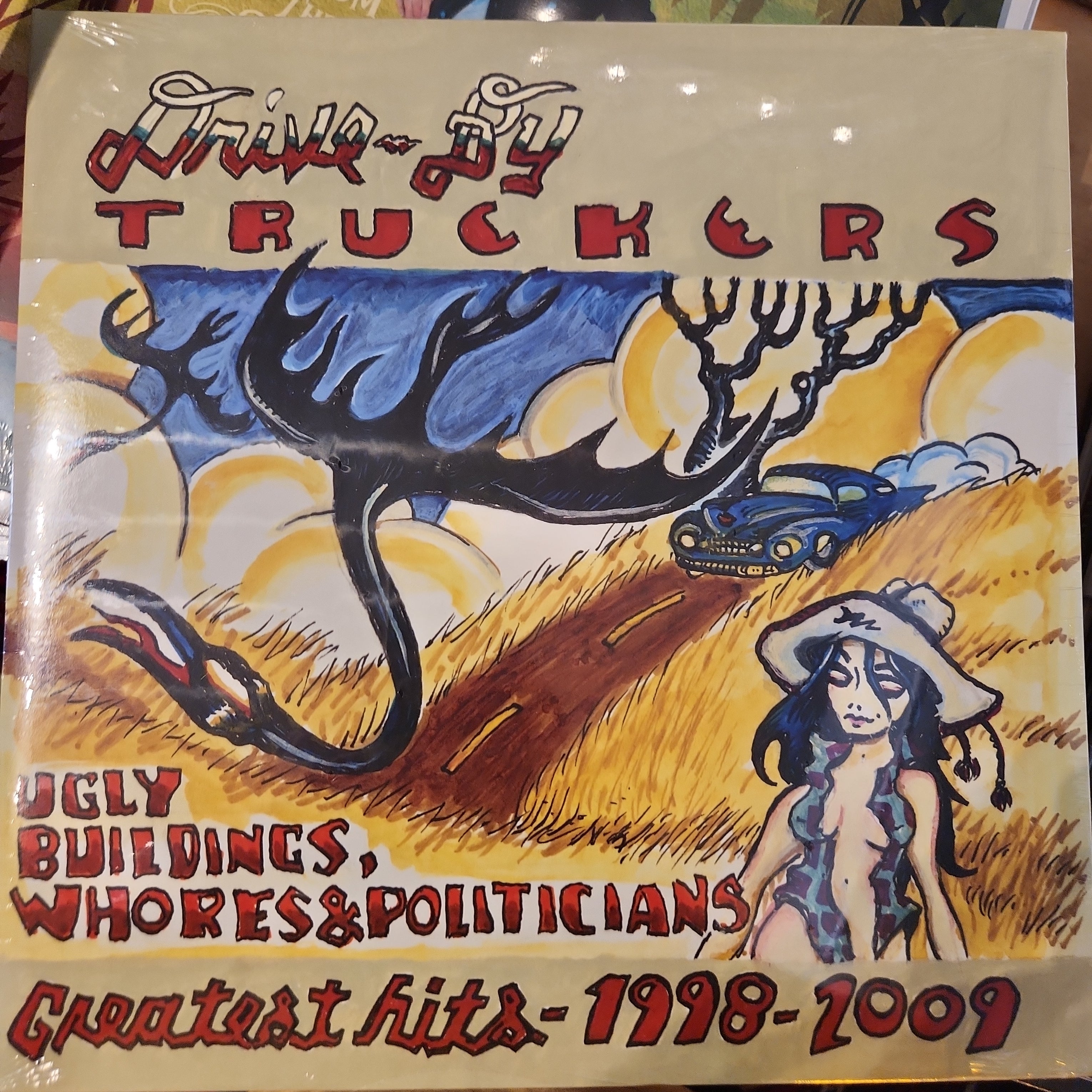 Drive By Truckers - Ugly Buildings, Whores & Politicians: Greatest Hits Double Vinyl LP Record | Classic Southern Rock Music Collection for Home Listening & Vinyl Enthusiasts