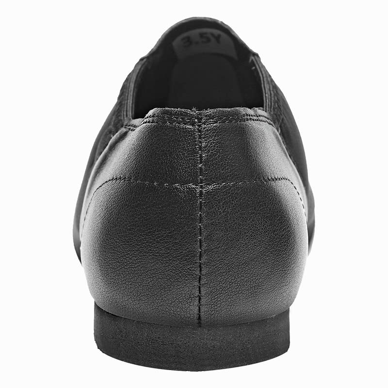 Black Slip-on Jazz Shoes for Men & Women - Elastic Leather Sole Comfort Dance Shoes - Perfect for Ballet, Jazz Dance, and Casual Wear