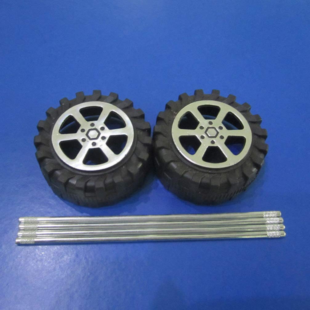 EXCEART 50 Pcs 4.2Cm RC Car Wheels & Tires Replacement Parts - Toy Truck Model Wheels, Axles for Kids DIY RC Vehicle Repair - Perfect for Hobbyists & Children's Playtime