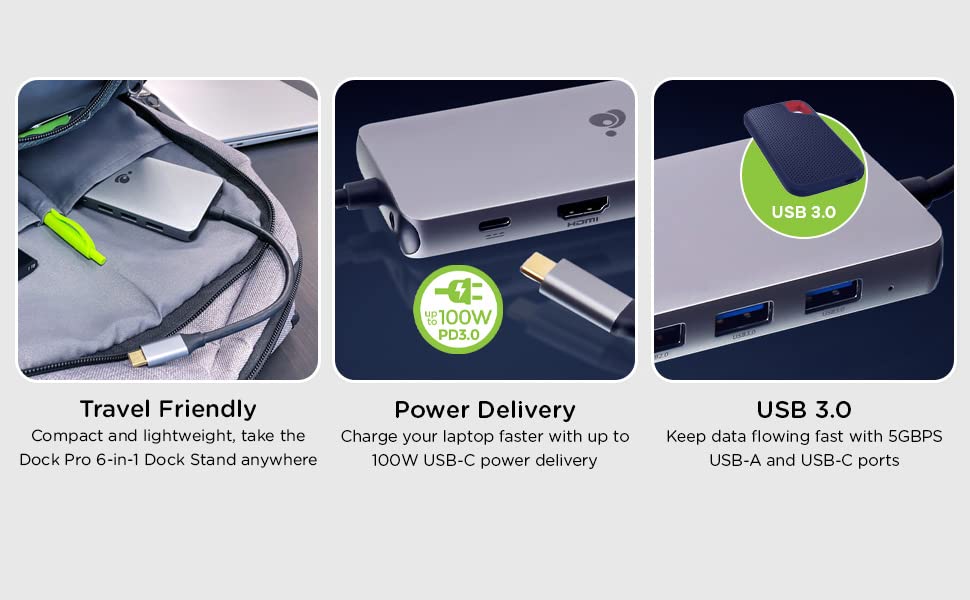 IOGEAR USB-C Triple Display Docking Station with 4K 60Hz, 2 HDMI Ports, 1 DisplayPort, 4 USB Ports (2 USB 2.0 & 2 USB 3.0), Gigabit Ethernet, 3.5mm Audio, 100W Power Delivery - Compatible with MacBook Pro/Air, Thunderbolt 3 & USB-C Laptops - Perfect for Home Office, Gaming & Multi-Monitor Workstations
