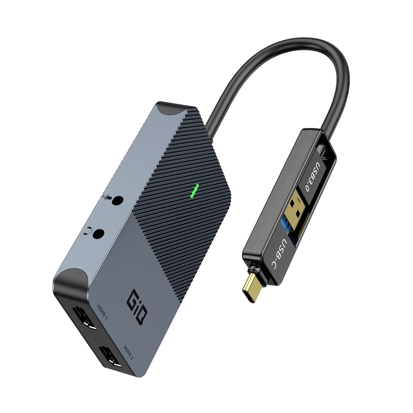 USB to Dual HDMI Adapter - 2K@60Hz for Dual Monitors, Windows & Mac - Home & Office Use