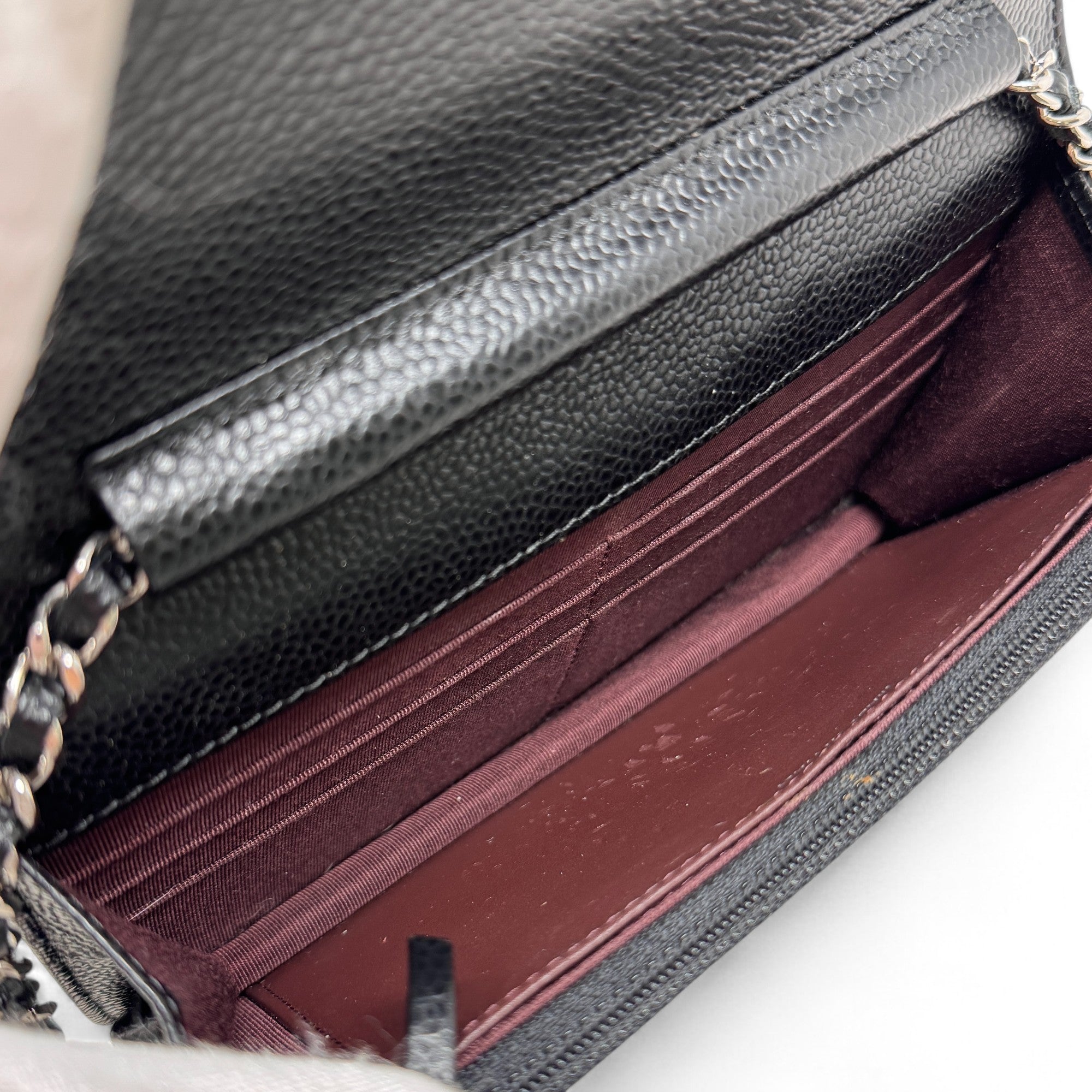 Chanel Black Quilted Caviar Leather Wallet on Chain Crossbody Bag - Elegant & Luxurious for Parties, Dating & Evening Events