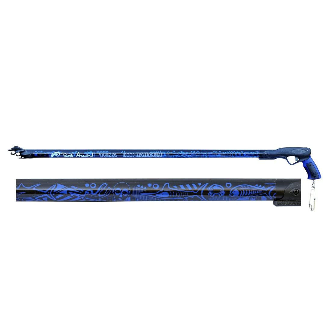 Rob Allen Aluminum Tuna RAILGUN Speargun with Open Muzzle - Multiple Sizes for Spearfishing and Underwater Hunting | Perfect for Reef, Bluewater, and Big Game Fishing