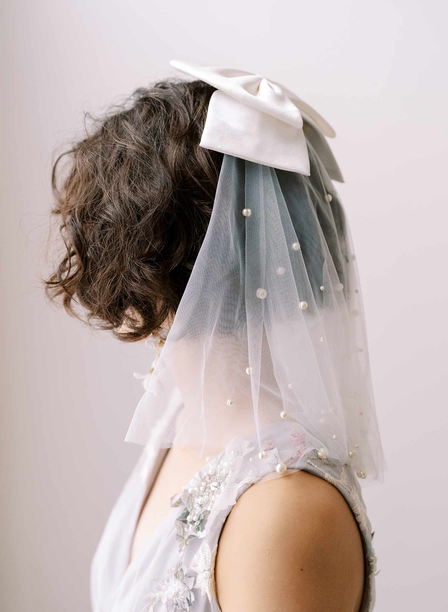 Elegant Silk Bridal Bow Hair Clip - Style #2363 | Perfect for Weddings, Prom & Special Occasions