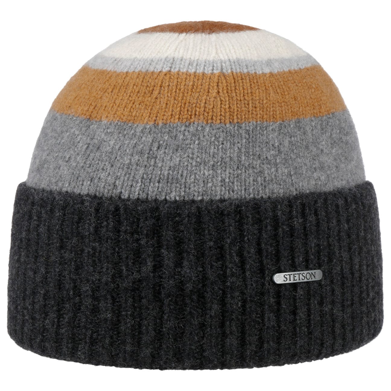 Stetson Lascover Wool Beanie with Foldable Cuff - Warm Winter Hat for Men & Women - Perfect for Skiing, Hiking, and Outdoor Activities