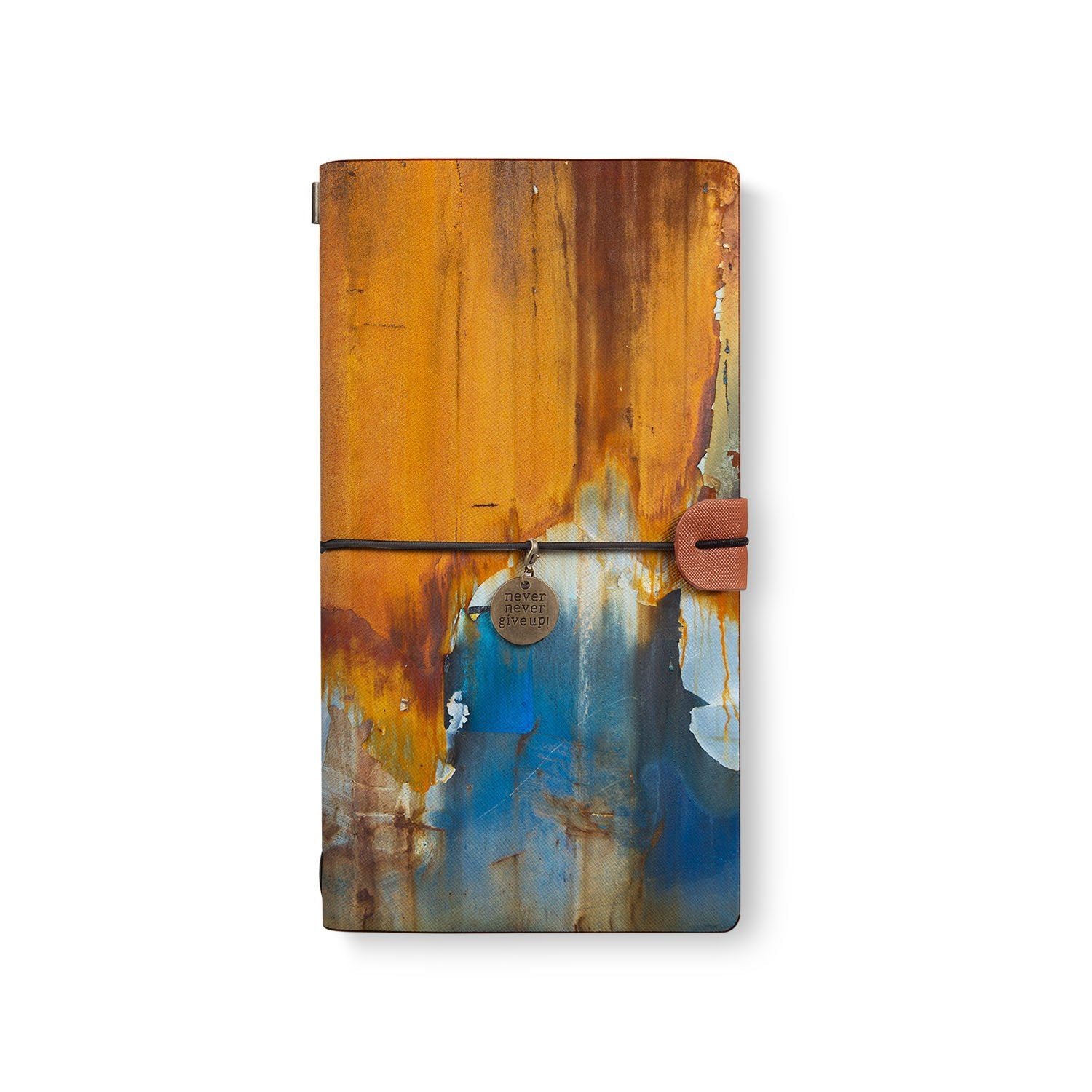 Rustic Metal Traveler's Notebook - Vintage Leather Journal for Writing & Sketching - Perfect for Travel, Journaling & Gift Giving