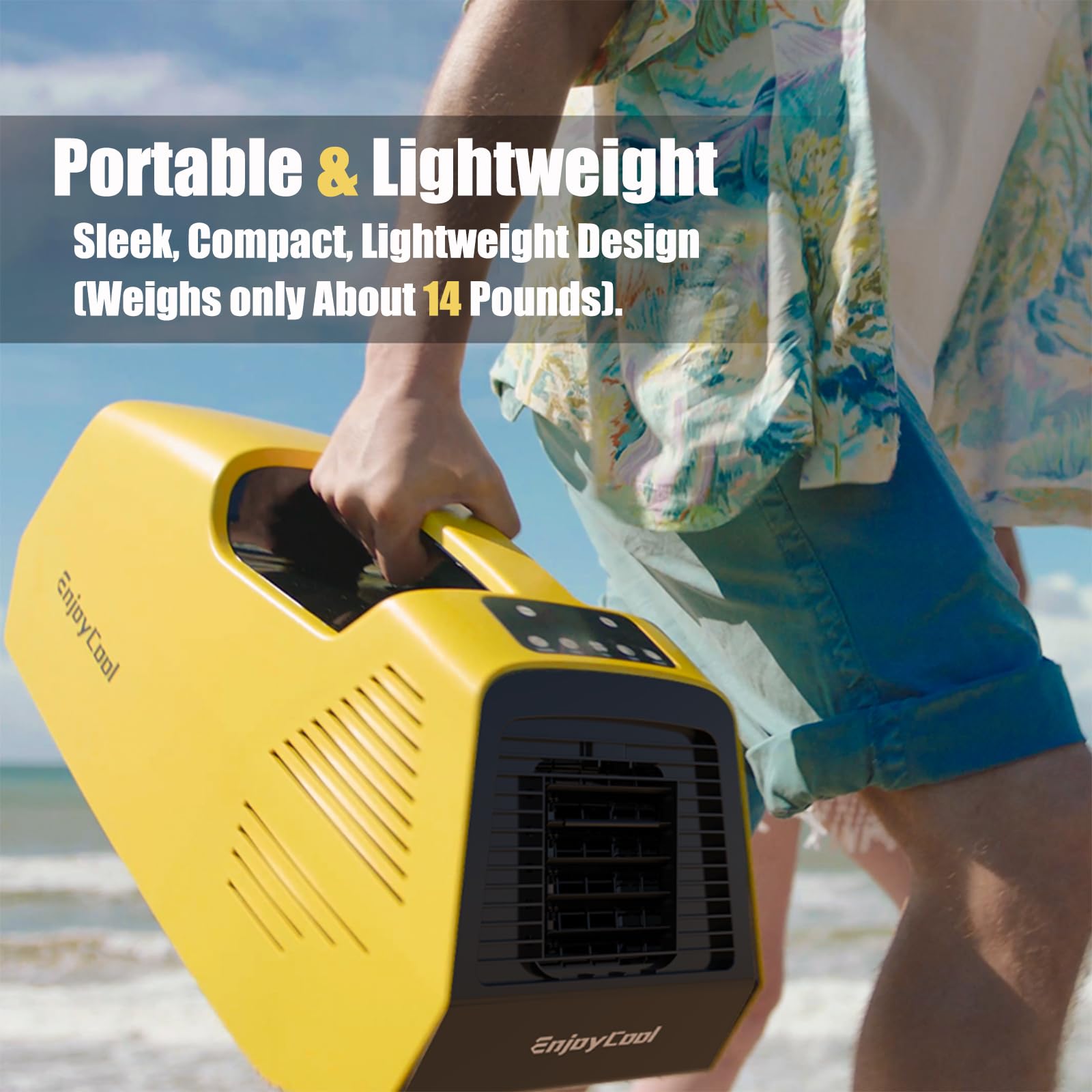 2380BTU Portable Air Conditioner - Fast Cooling Outdoor AC Unit for Tents, Camping & RVs | Built-in Cool/Fan/Sleep Modes | 24V 220W Low Power Consumption | Perfect for Summer Outdoor Adventures & Emergency Cooling