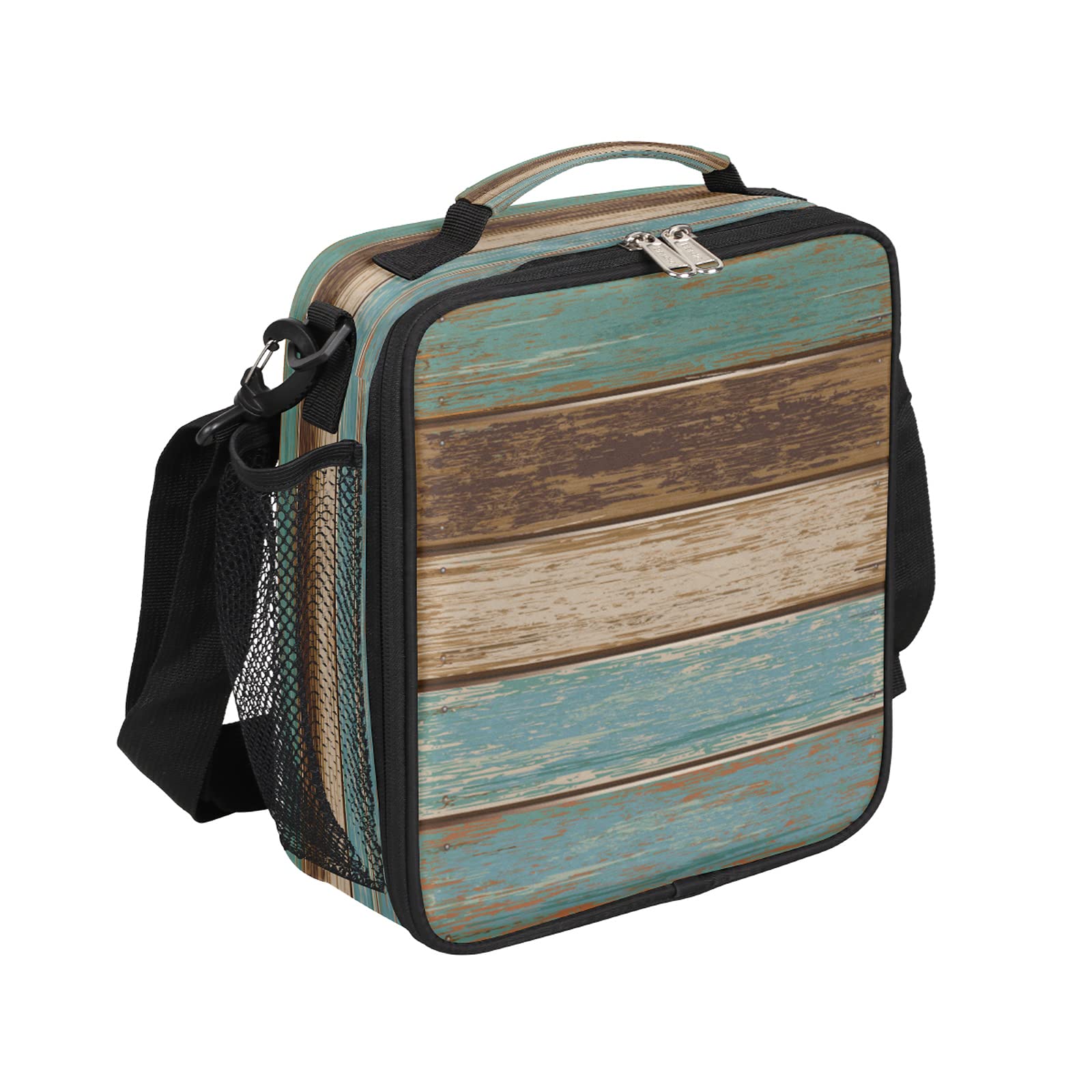Insulated Lunch Bag with Adjustable Shoulder Strap & Side Pocket - Thermal Cooler Tote for School, Work, Beach & Picnics - Reusable Lunch Box for Men & Women - Leakproof Food Container for Office, Gym & Outdoor Activities