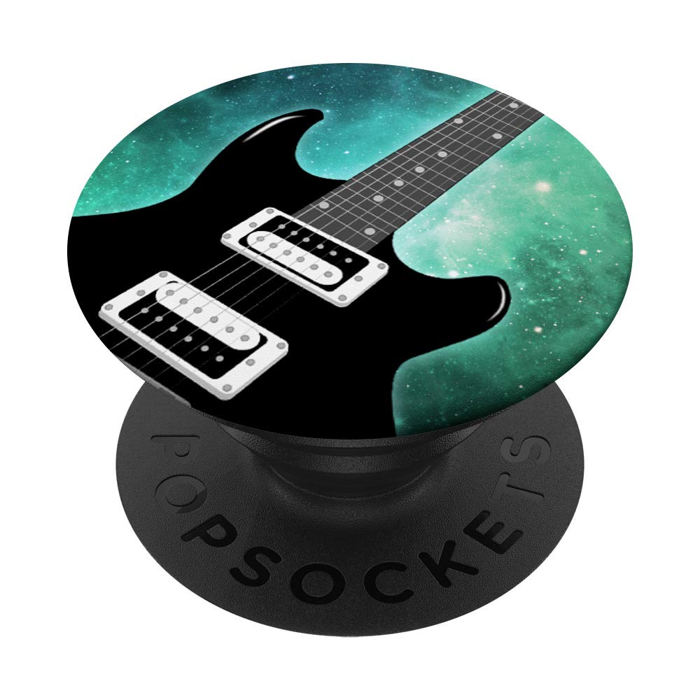 Electric Guitar Galaxy Nebula Space Design PopSockets PopGrip - Swappable Phone Grip for iPhone, Samsung & Tablets - Perfect for Musicians, Guitar Lovers & Space Enthusiasts