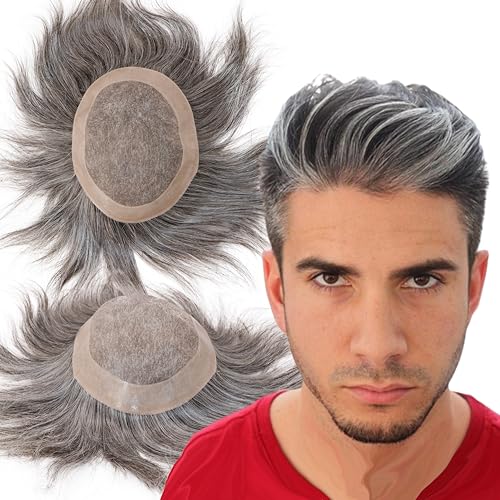 1B Mixed 50% White Hair