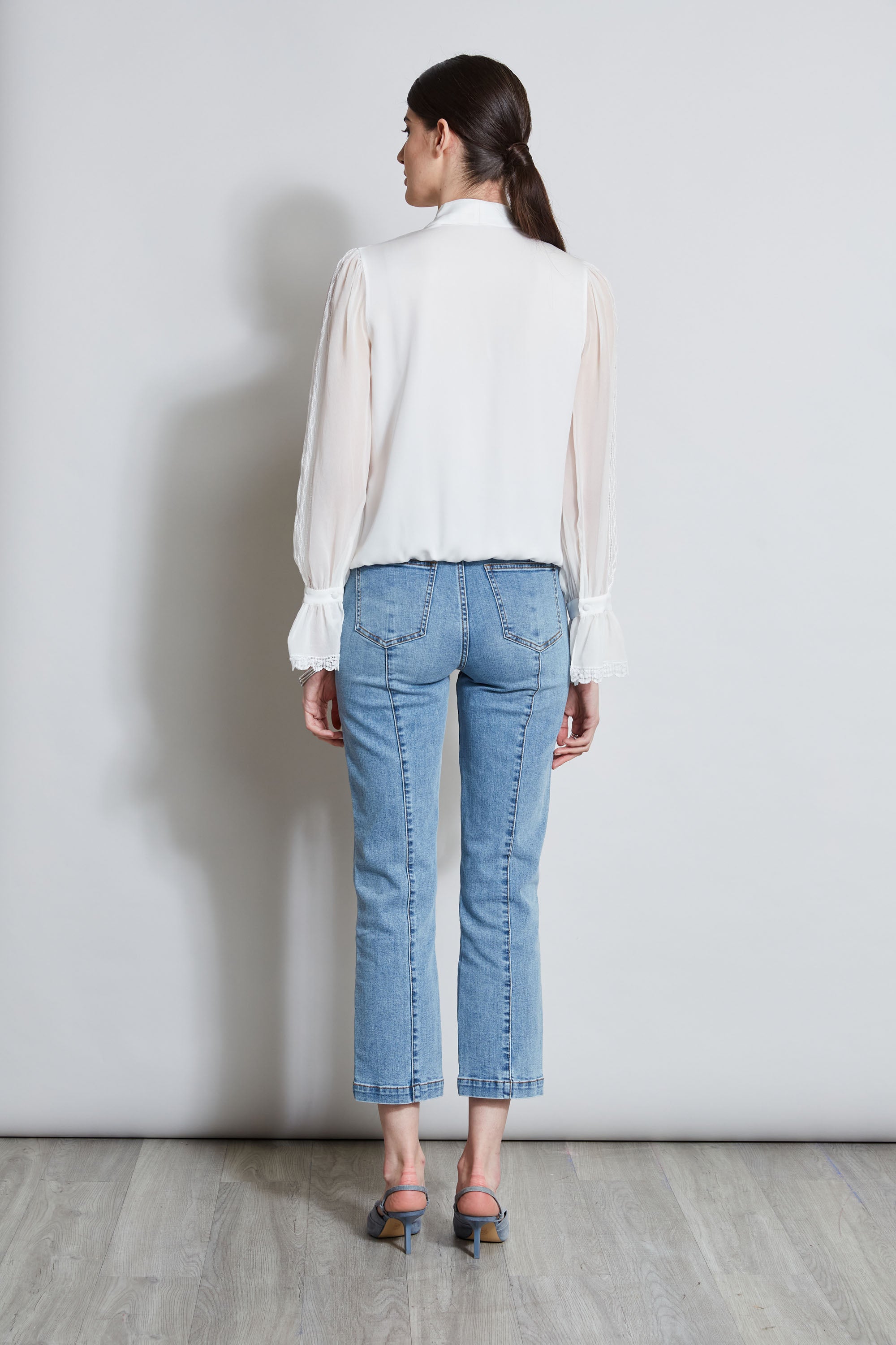 Embroidered Sleeve Blouson Shirt for Women - Stylish Casual & Office Wear - Perfect for Spring & Summer Outfits