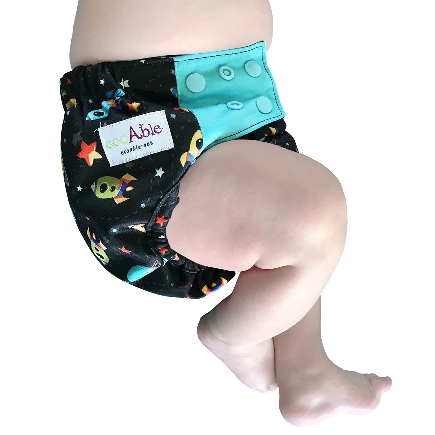Reusable Waterproof Diaper Cover Shell for Baby - Soft Breathable Cloth Diaper Covers for Prefolds, Flats, Fitted or Inserts (Atom) | Perfect for Daycare, Travel & Overnight Protection
