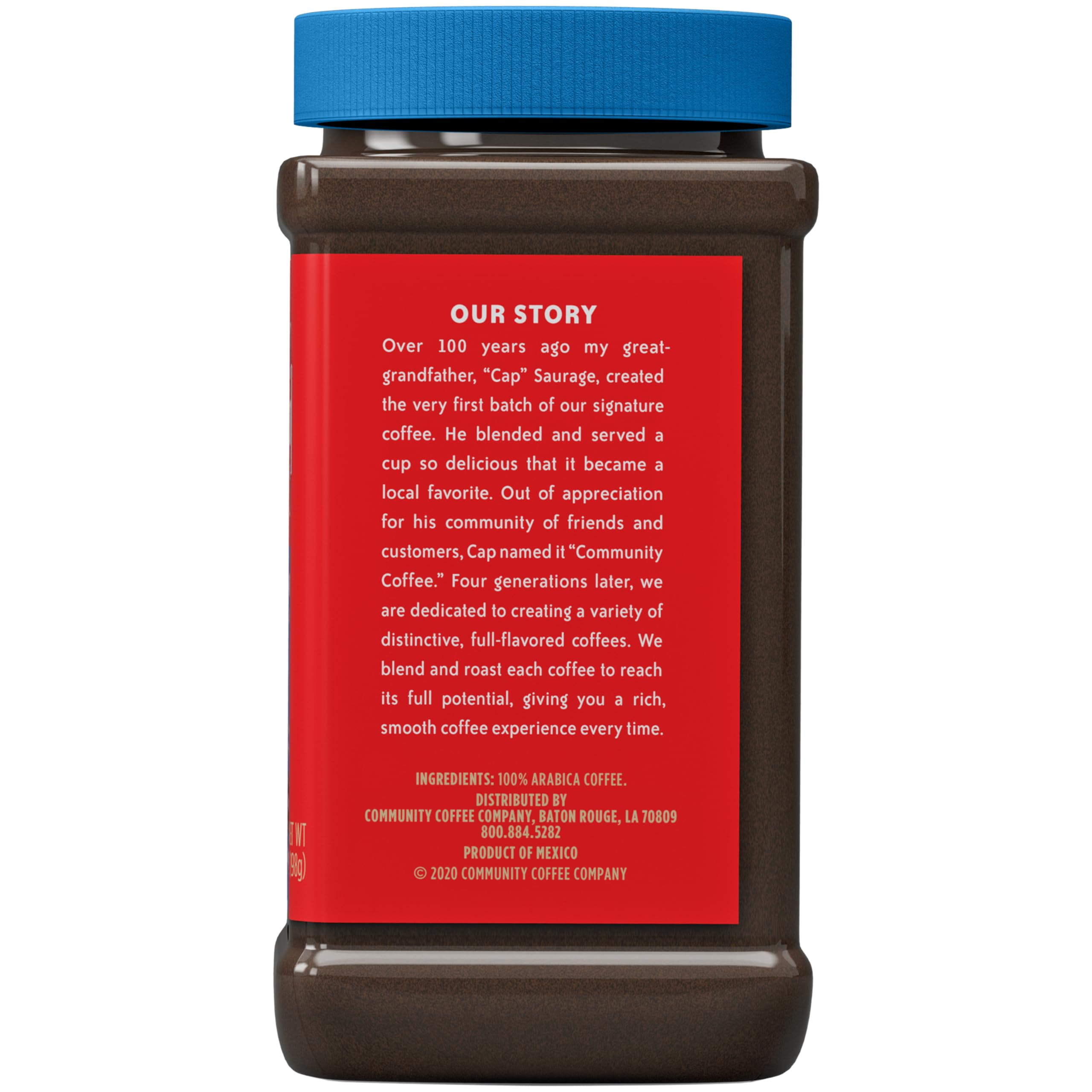 Community Coffee Breakfast Blend Instant Coffee, Medium Roast, 7 Ounce Jar (Pack of 12) - Rich & Smooth Morning Brew for Home, Office & Travel - Perfect for Busy Professionals & Coffee Lovers