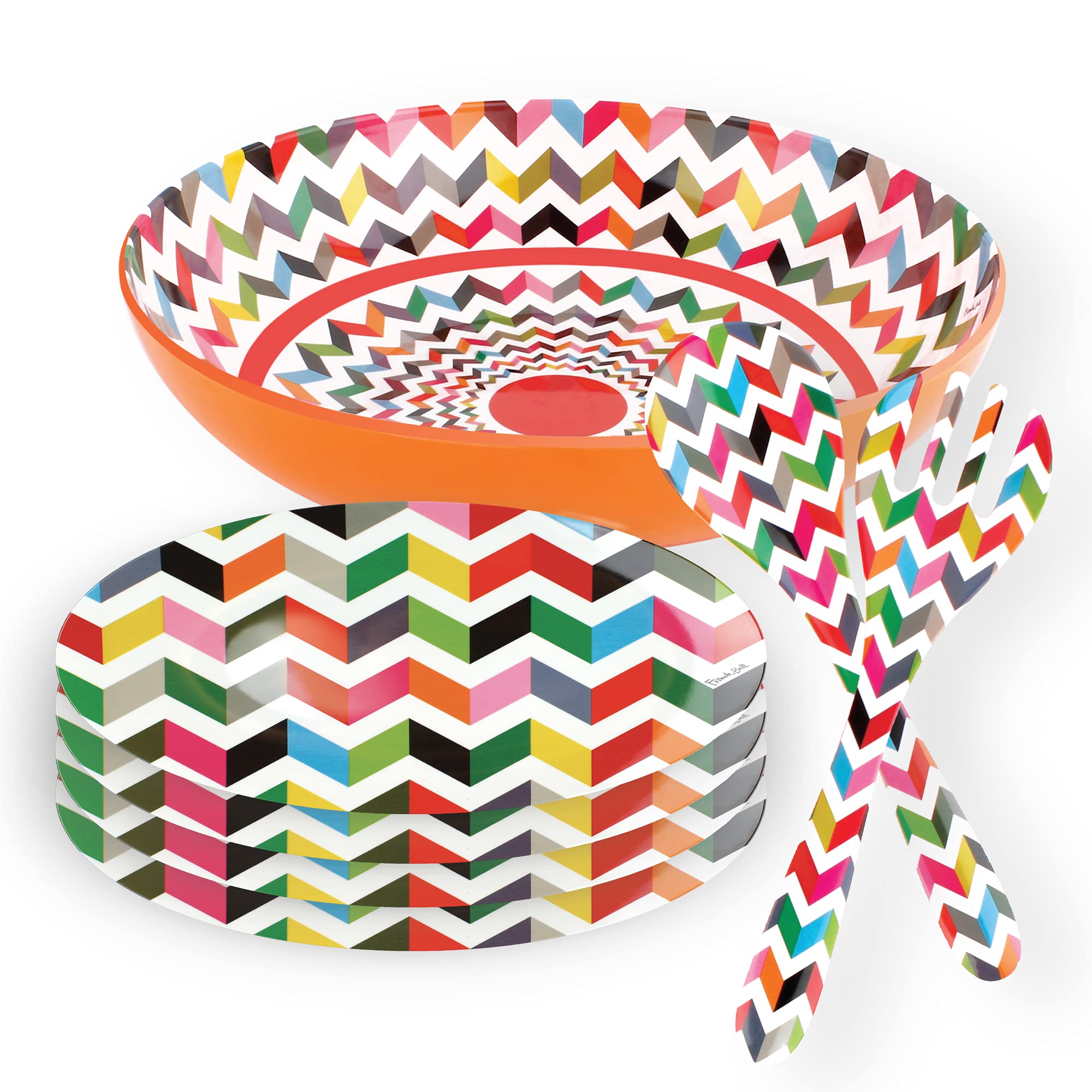 French Bulldog Melamine Dinner Plates - 4-Piece Set (11 Inch) - Durable & Lightweight Pet-Themed Dishware for Indoor/Outdoor Use - Perfect for Picnics, BBQs, and Dog Lover Gifts