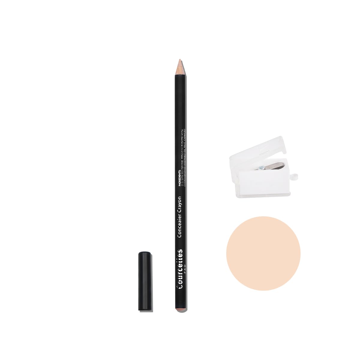 Courcelles Original Concealer Pencil - 3 Natural Shades for Dark Circles & Blemishes - Includes Free Sharpener - Perfect for Makeup Bag & Travel Touch-Ups