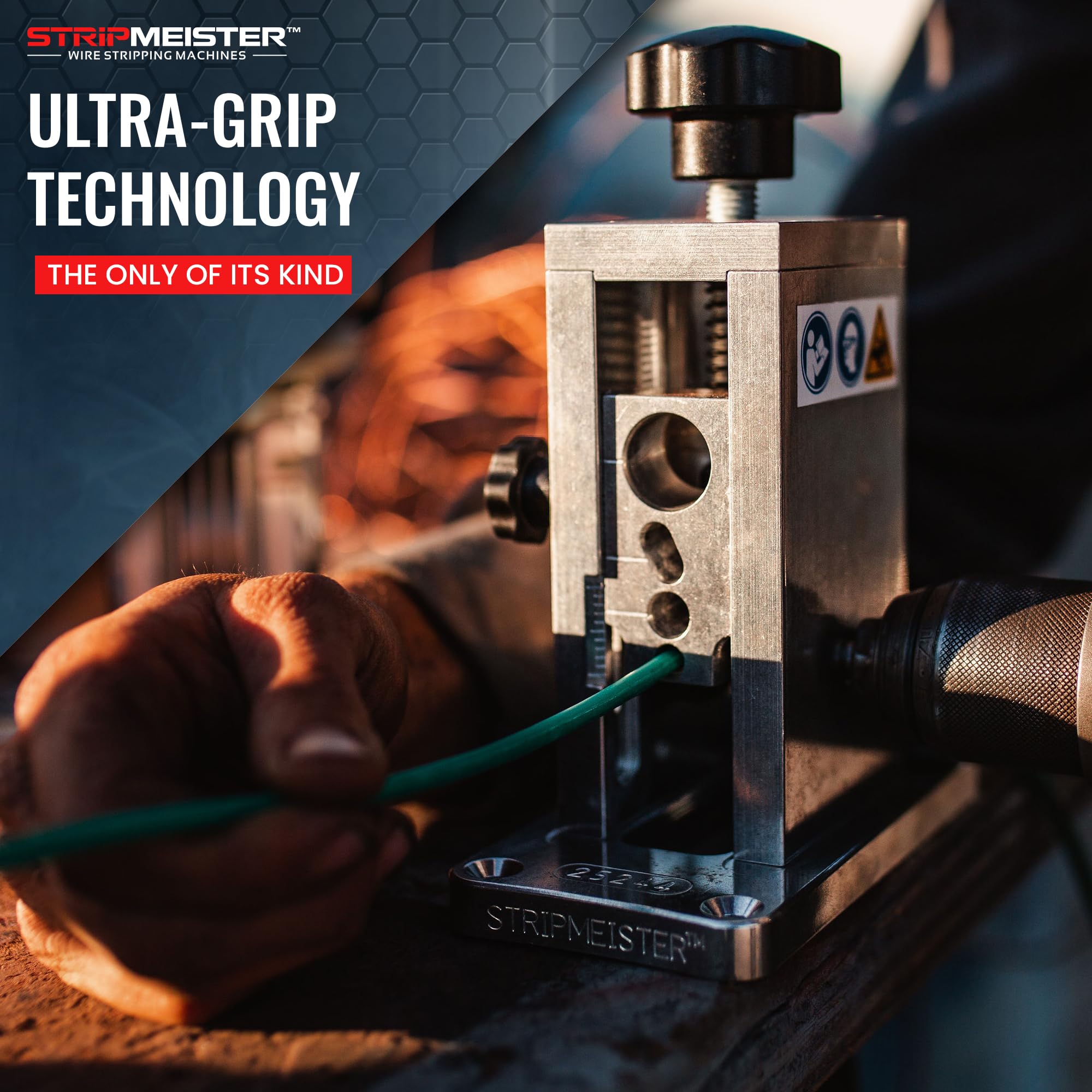StripMeister Original Drill-Powered Wire Stripper Machine - Easy Manual Wire Stripping Tool for Copper & Electrical Wires | Perfect for Electricians, DIY Projects & Home Renovations