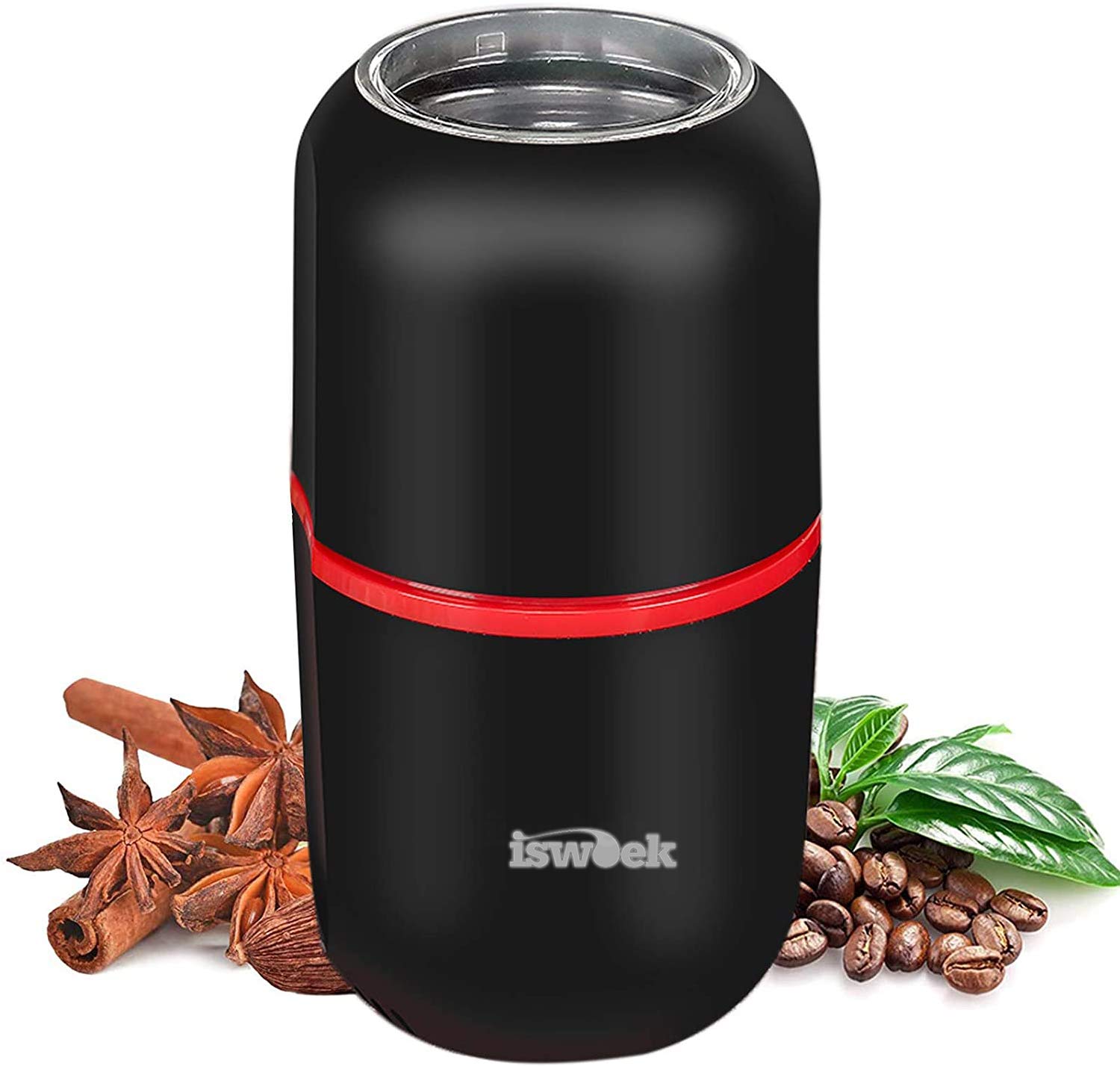 Premium Electric Coffee & Herb Grinder - 150W Powerful Stainless Steel Blade, 120g Large Capacity for Beans, Nuts, Seeds | One-Touch Operation | Perfect for Kitchen, Camping & Coffee Shops