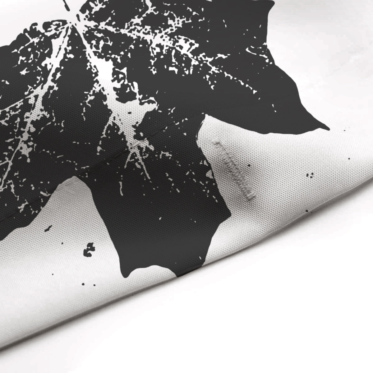 Black and White Shower Curtain with Maple Leaves Nature Print - Waterproof Bathroom Decor for Modern & Rustic Homes