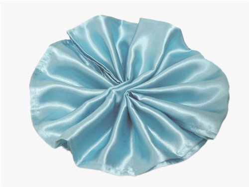 50-Pack 20-Inch Light Blue Satin Dinner Napkins for Wedding, Party, Reception - Elegant Table Linens for Restaurant, Kitchen & Home Decor | Perfect for Formal Dining, Bridal Showers & Special Occasions