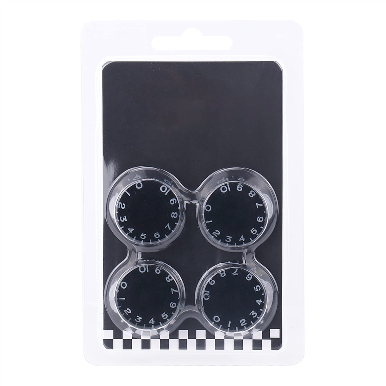 4 Pcs Acrylic Guitar Knobs - Metric Size Volume & Tone Control for Electric Guitar Parts (Black/White) - Perfect for DIY Guitar Upgrades & Customization