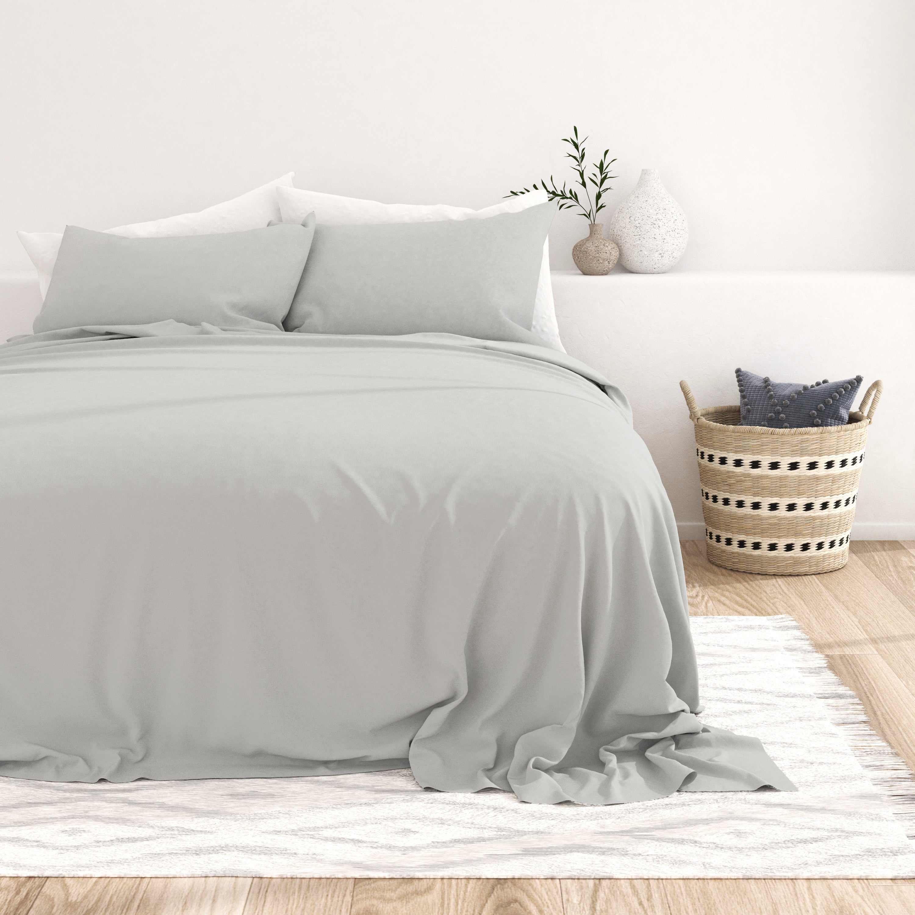 4-Piece Flannel Sheet Set - Super Soft & Cozy Queen Size Bed Sheets - Perfect for Winter & Cold Weather - Warm & Breathable Bedding for Ultimate Comfort - Ideal for Home, Dorm, or Guest Room Use