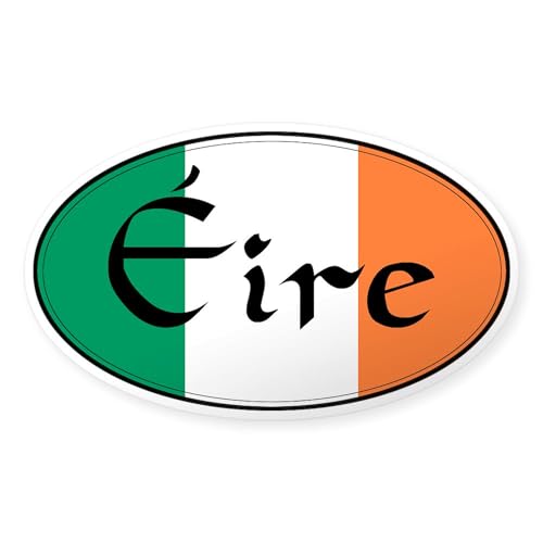 Clear - Eire (Ireland) Oval Sticker