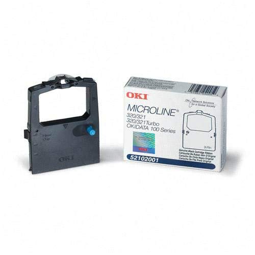 Okidata 52102001 Black Ink Ribbon Cartridge - Compatible with Okidata Printers | High-Quality Printing for Office Documents, Labels & Shipping Forms