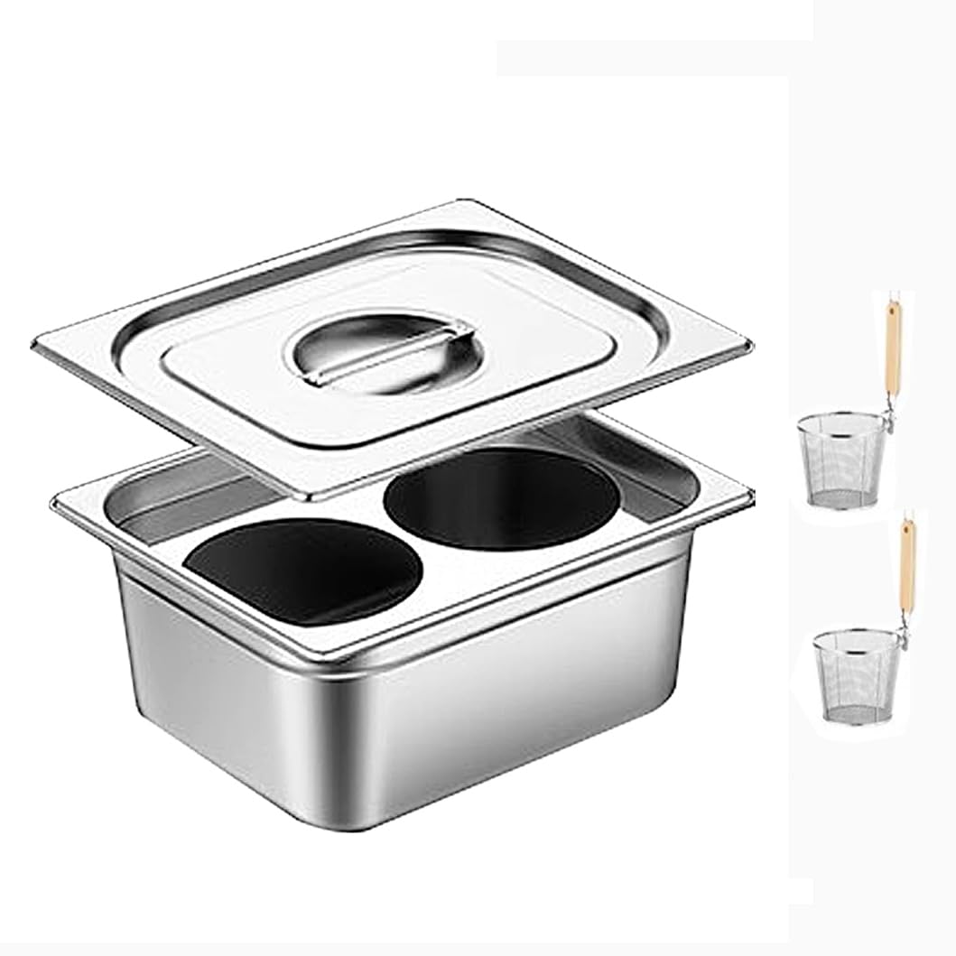 RSBFER 2/4/6 Hole Stainless Steel Pasta Cooker Set - Fast Heating, Hangable Lid, Safe Handles for Home Kitchen & Restaurant Use | Commercial Cooking Equipment for Pasta, Soup & Boiling | Perfect for Catering, Buffets & Food Service Businesses