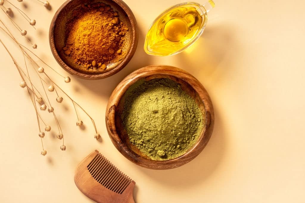 Natural Henna Amla Powder for Hair Color & Growth | Organic Mehndi Hair Dye | Hair Fall Control & Strengthening Treatment | Vegan Hair Conditioner & Wash - 100g (Pack of 2) | Perfect for At-Home Hair Care & DIY Beauty Treatments
