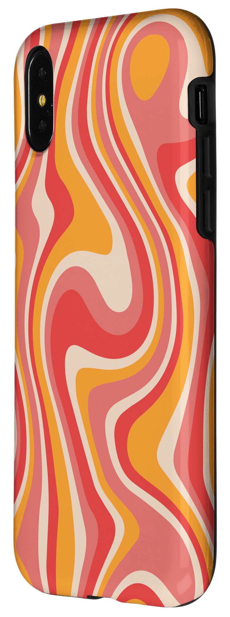 iPhone X/XS Retro Groovy Liquid Swirl Hippie 70s 80s Psychedelic Case - Perfect for Music Festivals, Vintage Parties, and Everyday Style