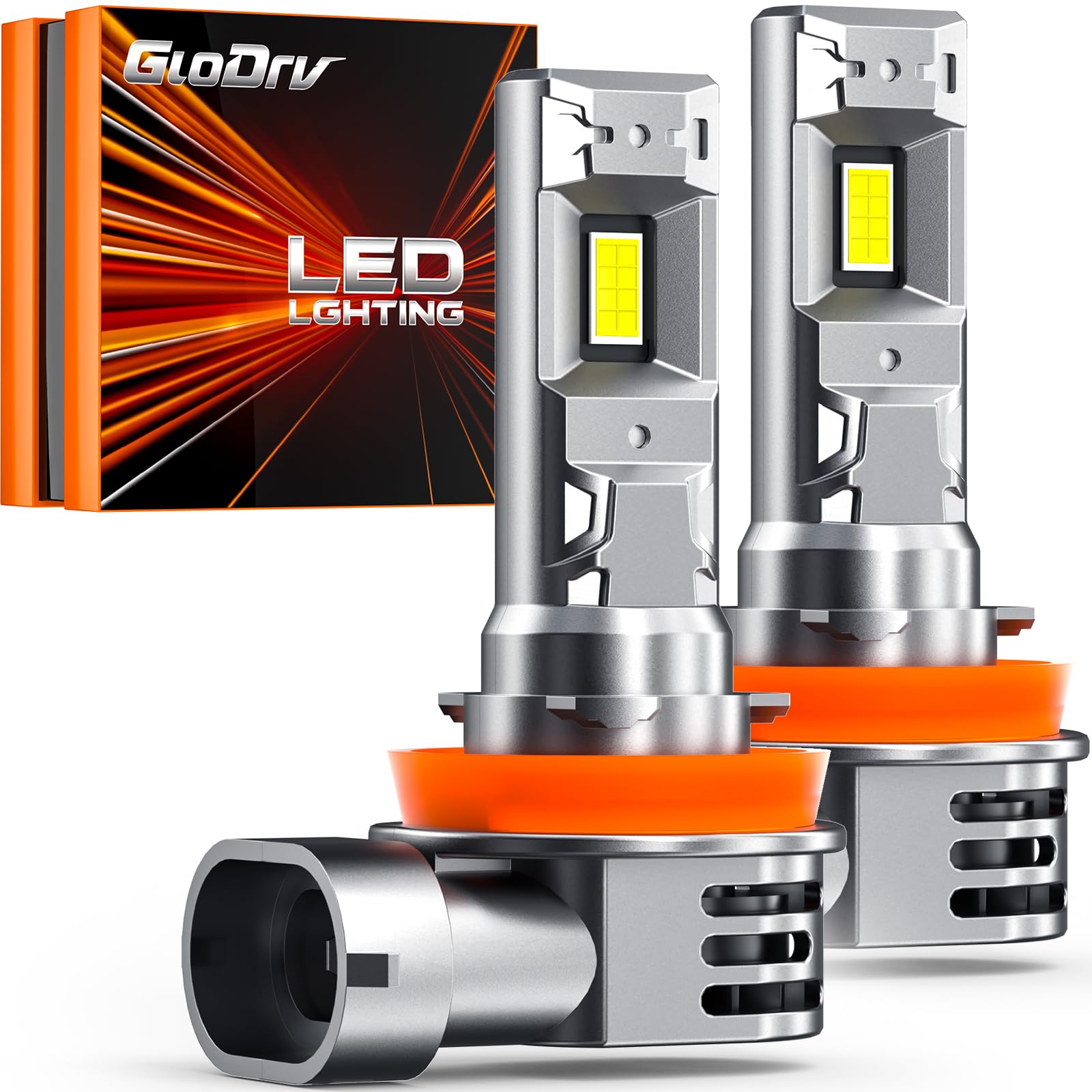2024 Upgraded H-11 LED Bulbs - 24000LM Super Bright 600% Brighter Fog Lights, 6000K Cool White, 1:1 Mini Size Design, IP68 Waterproof, Plug & Play in 3 Mins - Perfect for Car, Powersports, ATV/UTV, Off-Road Driving & Night Adventures (Pack of 2)