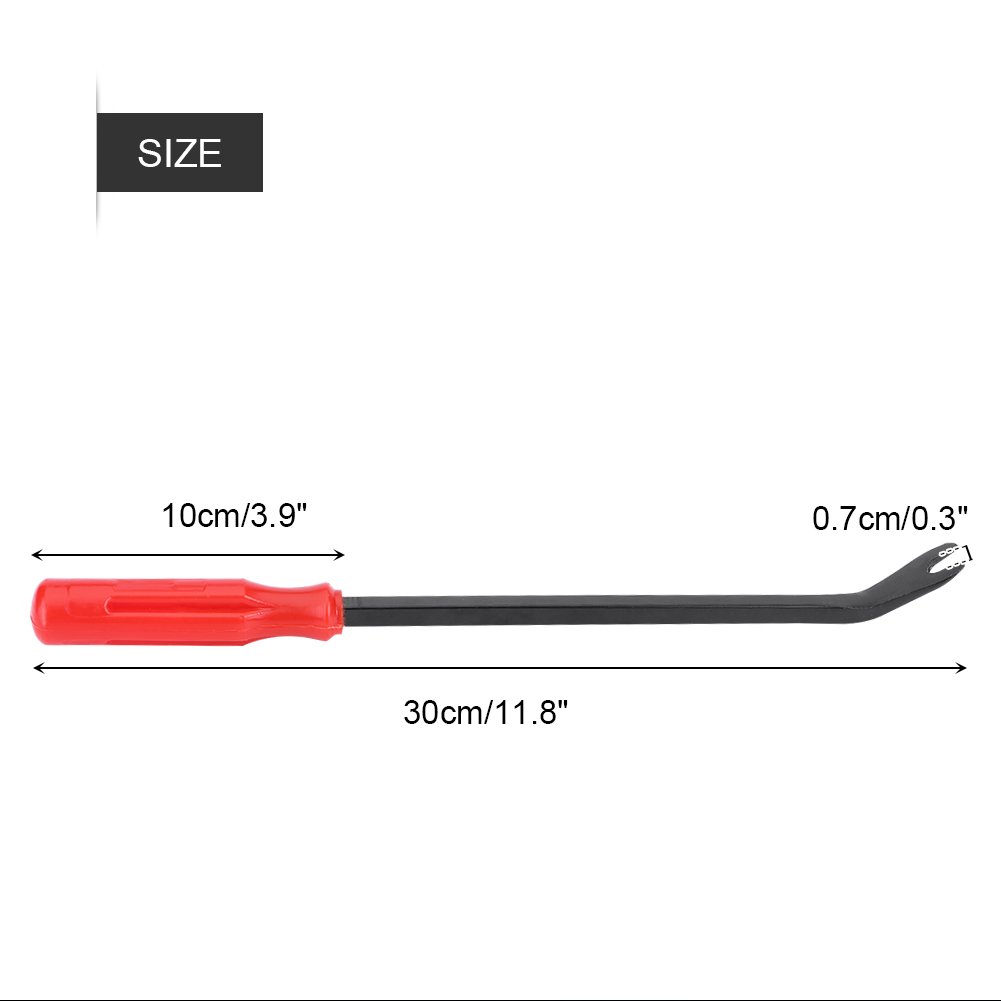 Car Door Panel Removal Tool Kit - 300mm Pry Bar & Fastener Clip Remover for Audio/Radio Installation & Dash Repair | Professional Auto Trim Tool for DIY Car Maintenance & Stereo Upgrades