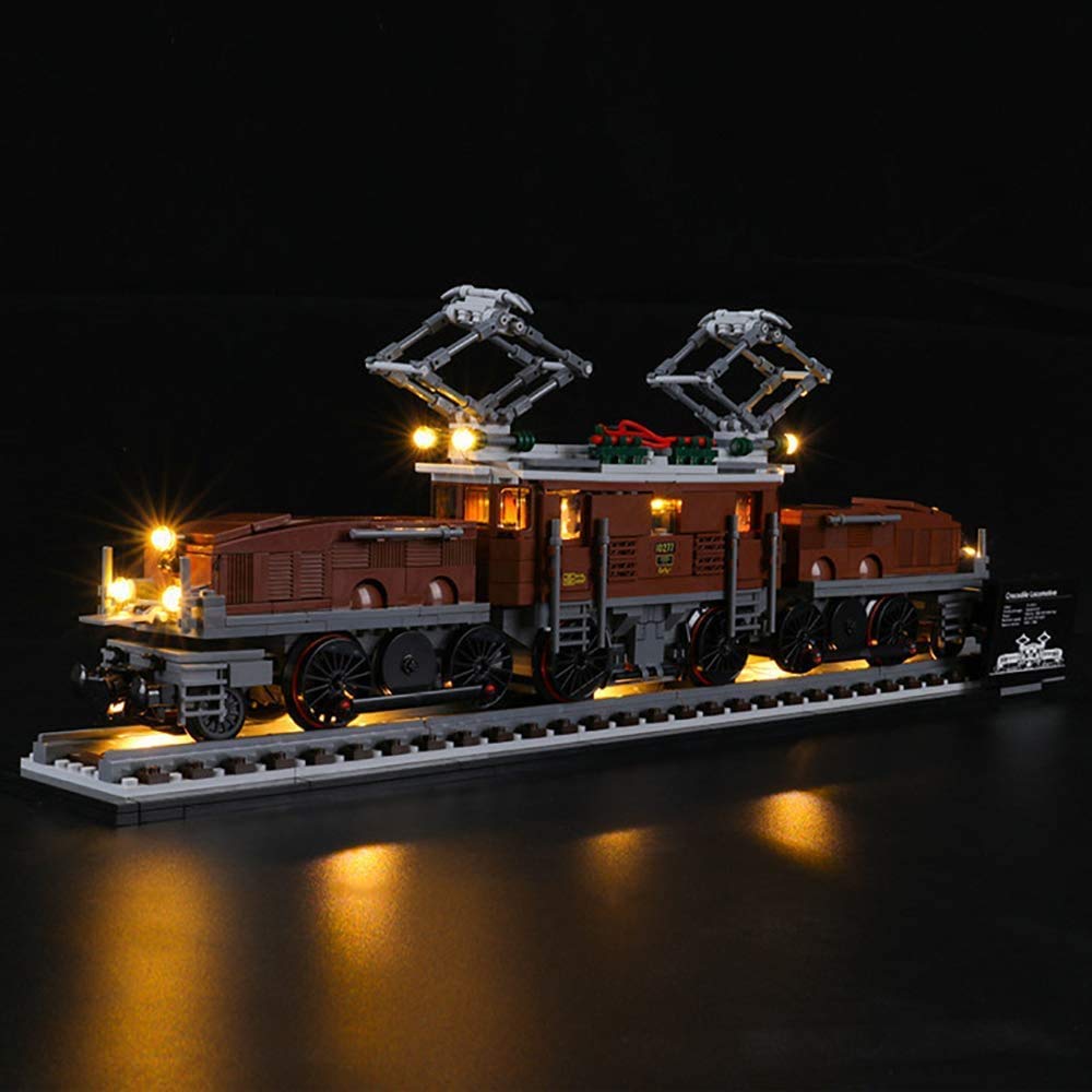 T-Club LED Light Kit for Lego Crocodile Locomotive 10277 - Compatible Lighting Set for Lego Train Models (Lego Set Not Included) | Enhance Your Lego 10277 Display for Nighttime & Showcase Scenes