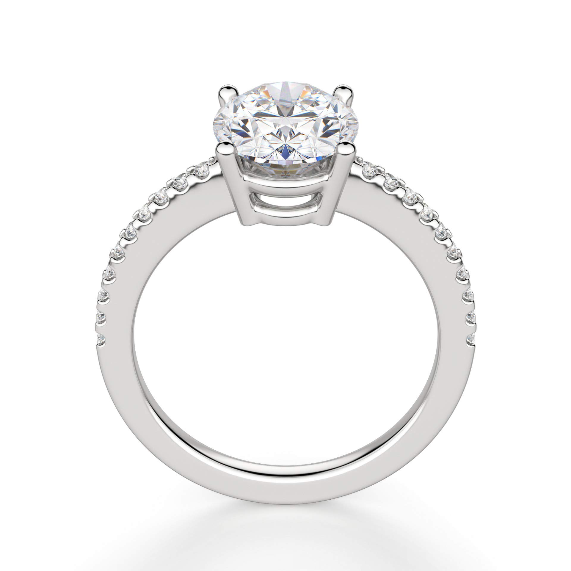 4 CT Oval Moissanite Engagement Ring Wedding Bridal Set - Diamond Solitaire Halo Ring with Vintage Antique Silver Setting - Perfect for Proposals, Anniversaries & Special Occasions