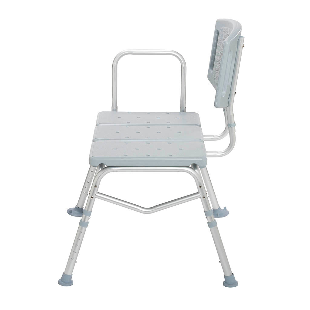 Heavy Duty Bariatric Plastic Seat Transfer Bench for Shower and Bathroom - Safe Mobility Aid for Elderly and Disabled Adults with Non-Slip Surface
