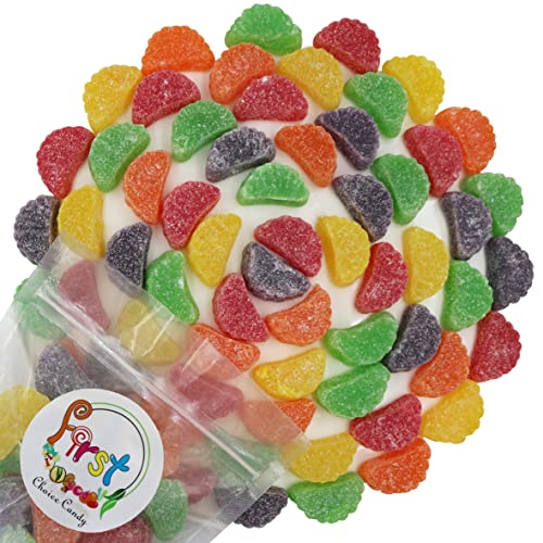 FirstChoiceCandy Fruit Slices Jelly Wedges Candy - Assorted Flavors, 2 Pound Bulk Bag - Perfect for Party Favors, Gift Baskets & Office Snacks